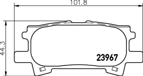 Гальмівні колодки LEXUS/TOYOTA RX/Harrier "R "00-15 Nisshinbo NP1028