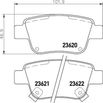 Гальмівні колодки TOYOTA Avensis/Corolla/Verso \'\'R \'\'>>06 Nisshinbo NP1031