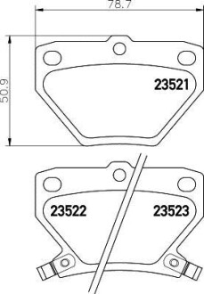 Колодки гальмівні задні дискові Toyota Yaris, Corolla 1.3, 1.4, 1.5, 1.6 (01-05) Nisshinbo NP1032