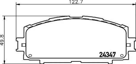 Колодки гальмові дискові передні Toyota Prius Hybrid 1.8 (09-), Yaris 1.6 (08-13) Nisshinbo NP1053