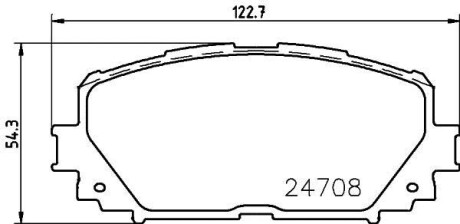 Гальмівні колодки TOYOTA Yaris/Prius \'\'F "06>> Nisshinbo NP1060