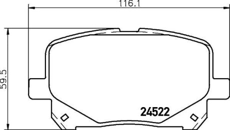 Колодки гальмові дискові передні Lexus RX 300(00-03)/Toyota Camry 2.4, 3.0 (01-06) Nisshinbo NP1065