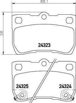 Гальмівні колодки LEXUS/TOYOTA GS/IS/Crown/Mark X "R "03>> Nisshinbo NP1067