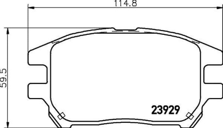 Колодки тормозные дисковые передние Lexus RX 300 (00-03) Nisshinbo NP1076