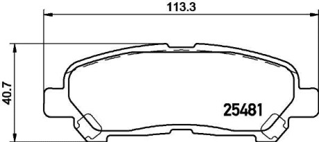 Колодки тормозные дисковые задние Toyota Highlander 2.7, 3.5 (09-) Nisshinbo NP1122