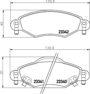 Колодки гальмові дискові передні Toyota Yaris 1.0, 1.3, 1.5 (01-05) Nisshinbo NP1130