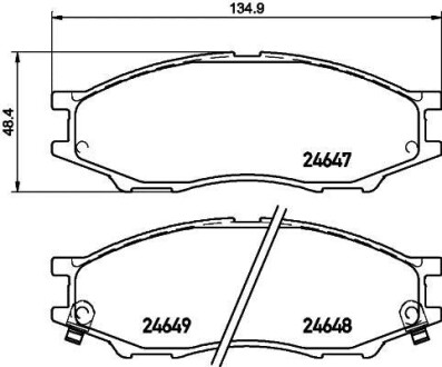 Гальмівні колодки NISSAN Almera "1.6 "F "00-12 Nisshinbo NP2038 (фото 1)