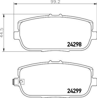 Колодки гальмівні задні дискові Mazda MX-5 1.8, 2.0 (05-) Nisshinbo NP5043