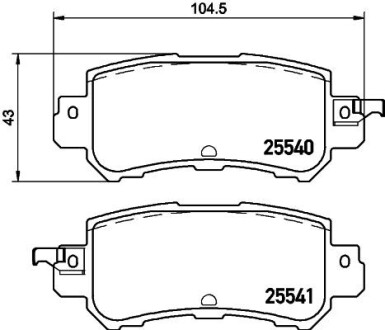 Колодки тормозные MAZDA CX-3/CX-5 "R "11>> Nisshinbo NP5052