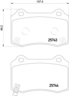 Колодки тормозные TESLA MODEL S / X "R "12>> Nisshinbo NP6124