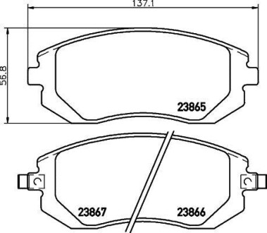 Гальмівні колодки SAAB/SUBARU 9-2/Forester/Impreza "F "00>> Nisshinbo NP7001