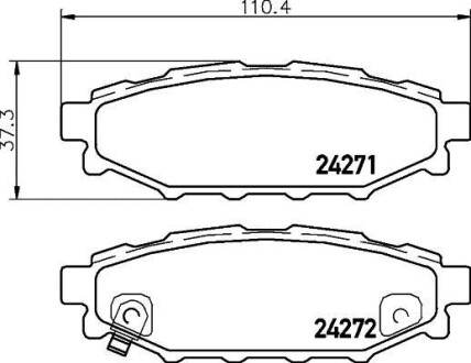 Гальмівні колодки SUBARU Forester/Legacy/Impreza/Outback "R "03>> Nisshinbo NP7006