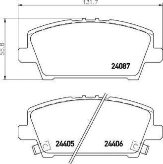 Гальмівні колодки HONDA Civic (FD1)| Civic (FK1) 06- Nisshinbo NP8042