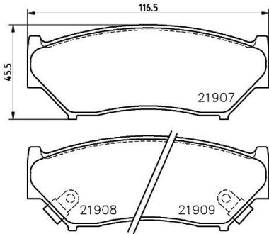 Колодки гальмові дискові передні Suzuki Grand Vitara 1.6, 2.0 (98-03), Jimny 1.5 4x4 (05-) Nisshinbo NP9005