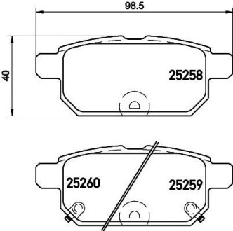 Колодки гальмівні задні дискові Suzuki Swift 1.2, SX-4 1.6 (10-) Nisshinbo NP9016