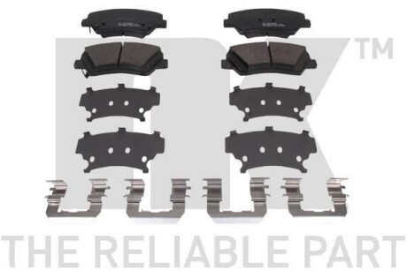 Гальмівні колодки диск.передні Hyundai i30, Kia Ceed,Rio III,Sorento II 1.1CRDi-2.4i 09- NK 223443