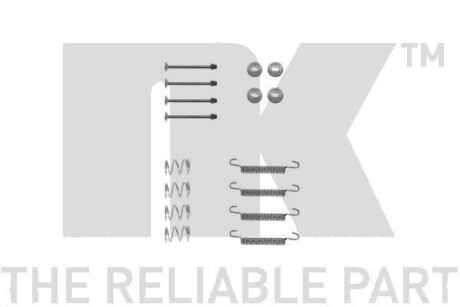 Комплект монтажных тормозных колодок NK 7936711