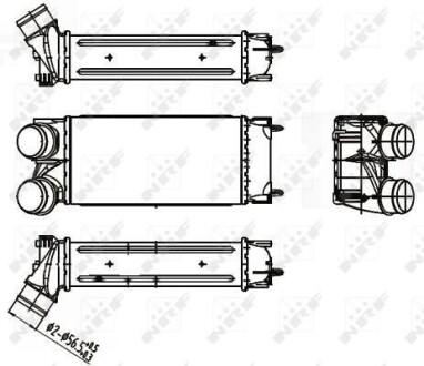 Радіатор інтеркулера Citroen C4/Peugeot 3008/308/5008 1.6 THP 07- NRF 30191
