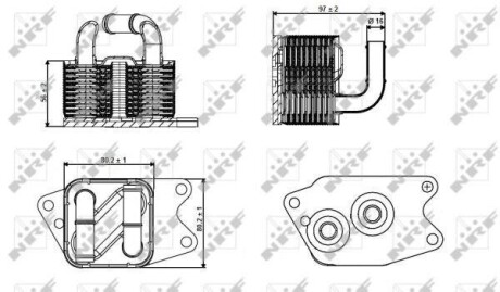 Радіатор масляний Skoda Fabia II/Rapid/VW Polo 1.0-1.9 06- (теплообмінник) NRF 31265