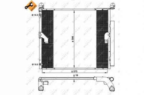 Радиатор кондиционера NRF 350335