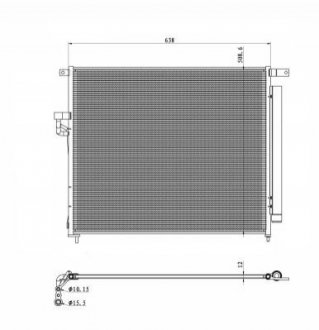 Радиатор кондиционера (с осушителем) Ford Ranger 2.2/3.2TDCi/2.5i 11- NRF 350425 (фото 1)