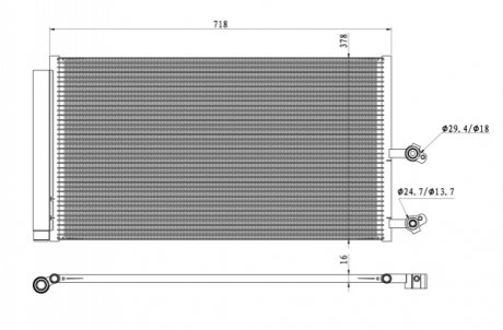 Радіатор кондиціонера (з осушувачем) Volvo XC90 II 2.0/2.0H 14- NRF 350450 (фото 1)