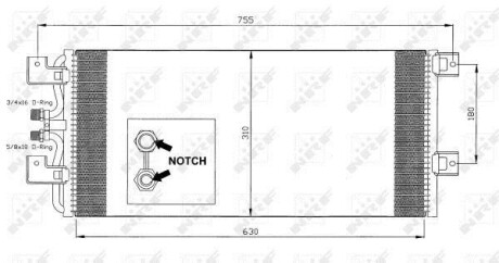 Радіатор кондиціонера VW T3/T4 1.6-2.8 79-03 NRF 35140
