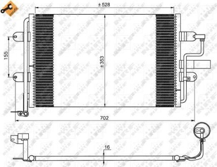 Радіатор кондиціонера VW Golf IV 1.9 TDI 00-05 NRF 35733