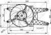Вентилятор радиатора Fiat Seicento 1.1 98-10 (с диффузором) NRF 47039 (фото 2)