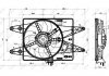 Вентилятор радіатора Fiat Doblo 1.9D 01- (з дифузором) NRF 47430 (фото 2)