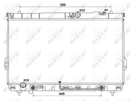 Радіатор охолодження Hyundai Santa Fe 2.0 CRDi 01- NRF 53161