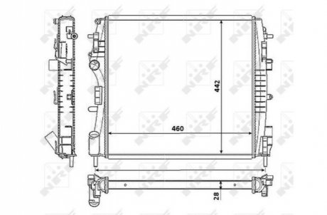 Радіатор охолодження Renault Kangoo 1.5DCI 05- NRF 53938