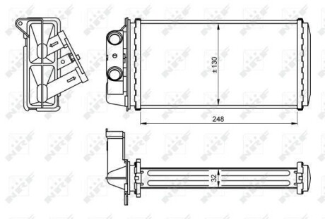 Радіатор пічки Fiat Palio 96-/Siena 01- NRF 54268