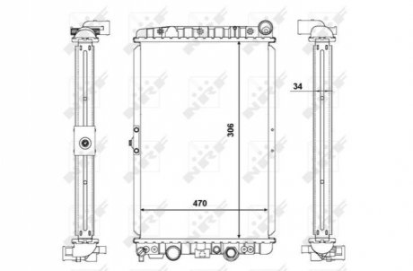 Радиатор охлаждения VW Parati III 1.8 02- NRF 56123