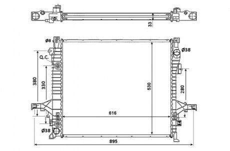 Радіатор охолодження Volvo XC90 2.5-3.2 02-14 NRF 58356 (фото 1)