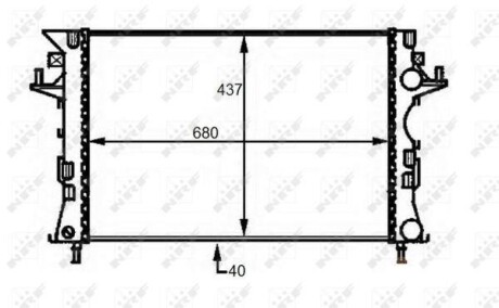 Радіатор охолодження Renault Espace IV 2.2/3.0dCi 02-06 (АКПП) NRF 58490