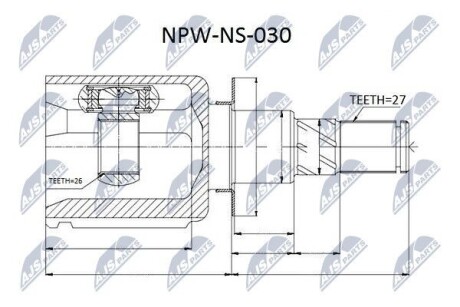 ШРКШ внутр./26mm/45zz TOYOTA CAMRY ACV40/GSV40 06-11 Nty NPW-NS-030