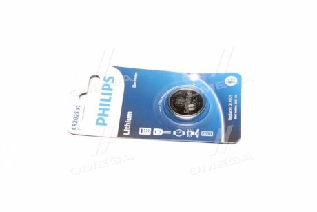 Батарейка CR2025 - 3.0V coin 1-blister (20.0 x 2.5) - Lithium (вир-во) PHILIPS CR2025/01B