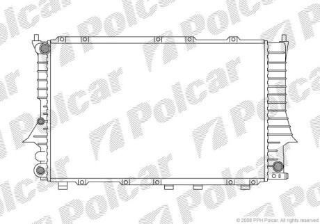 Радіатор охолодження Audi 100 2,8 90-94 Polcar 131608-3