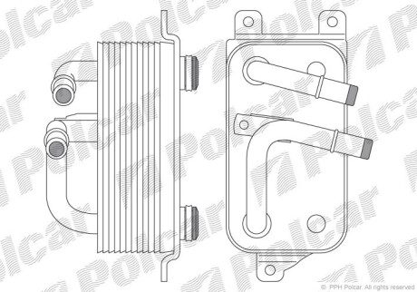 Радiатор масляний АКПП BMW 5 (E60/E61)/7 (E65/E66/E67) 2.0-4.4 01-10 Polcar 2017L8-4