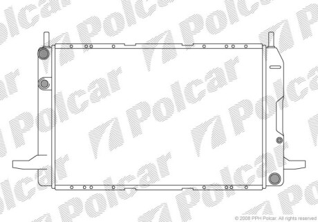 Радіатор охолодження Ford Scorpio 1.8/2.0 04.85-09.94 Polcar 322308A4