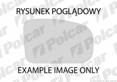 Стекло зеркала R (выпуклое) Polcar 5003552E (фото 1)