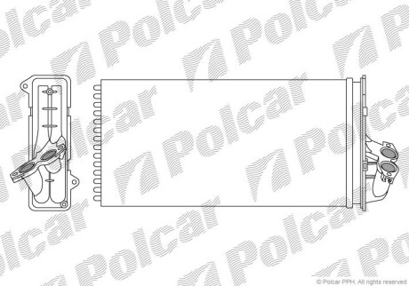 Теплообмінник Mercedes Vito (W638) 2.0-2.8 02.96-07.03 Polcar 5012N8-1