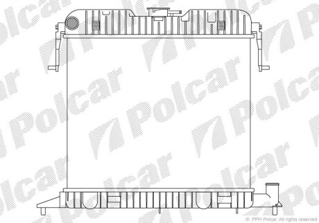 Радіатор Opel Omega A 1.8/2.0 09.86-04.94 Polcar 552508-1