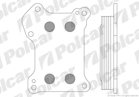 Масляний радіатор Fiat Doblo 1.3 d 04-06 Polcar 5556L8-1