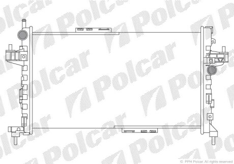 Радиатор охлаждения двигателя Polcar 555708A1