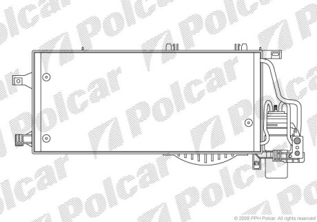 Радиатор кондиционера Polcar 5557K8C2