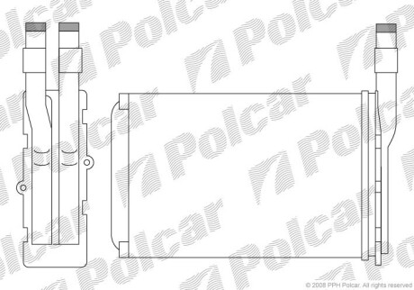 Радiатор пiчки Renault Espace/5/9/11 84-91 Polcar 6005N8-1