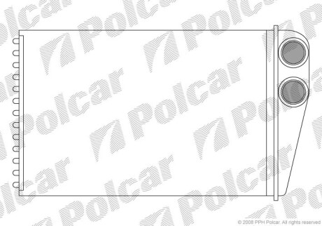 Радіатор пічки Renault Megane II 1.9 dCi 2002/09 > Polcar 6012N8-1