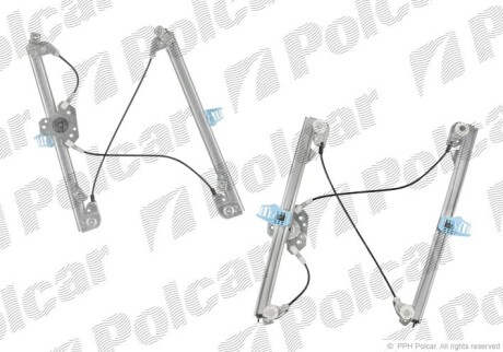 Склопідіймач передн. лівий (без електродвигун Renault Megane II/Scenic II Polcar 6012PSG5
